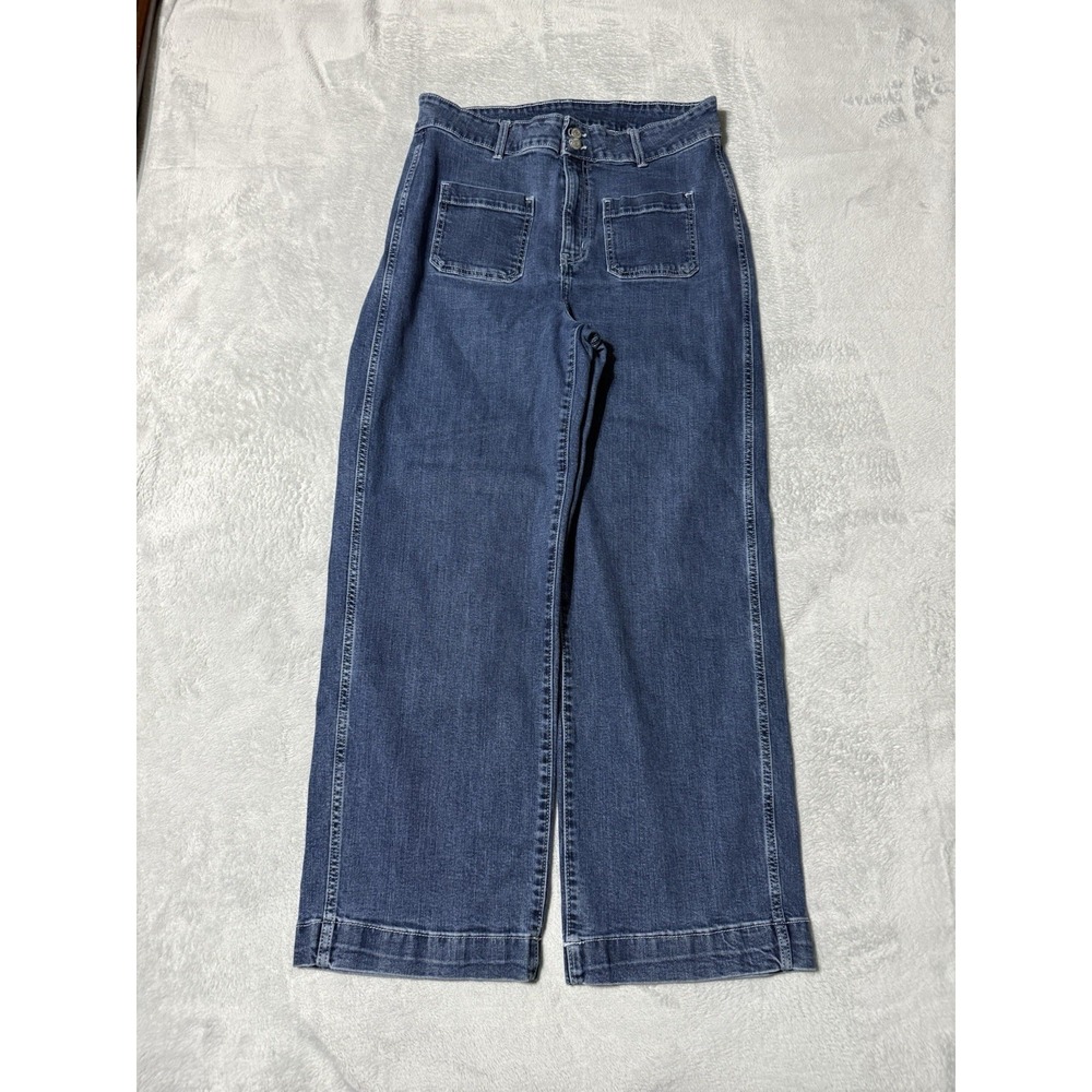 Old Navy Jeans Womens 14 Blue Wide Leg High‎ Rise 30x28.5